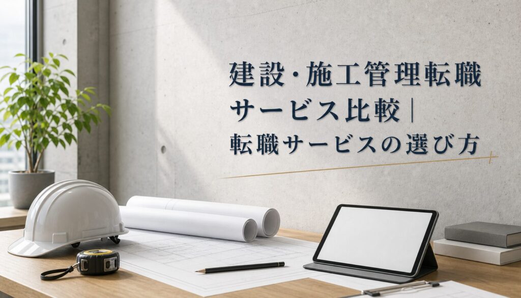 建設・施工管理転職サービス比較｜転職サービスの選び方のアイキャッチ画像