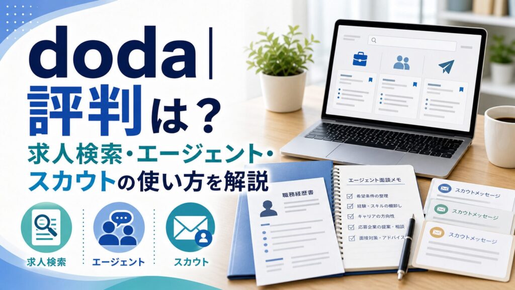 doda｜評判は？求人検索・エージェント・スカウトの使い方を解説のアイキャッチ画像