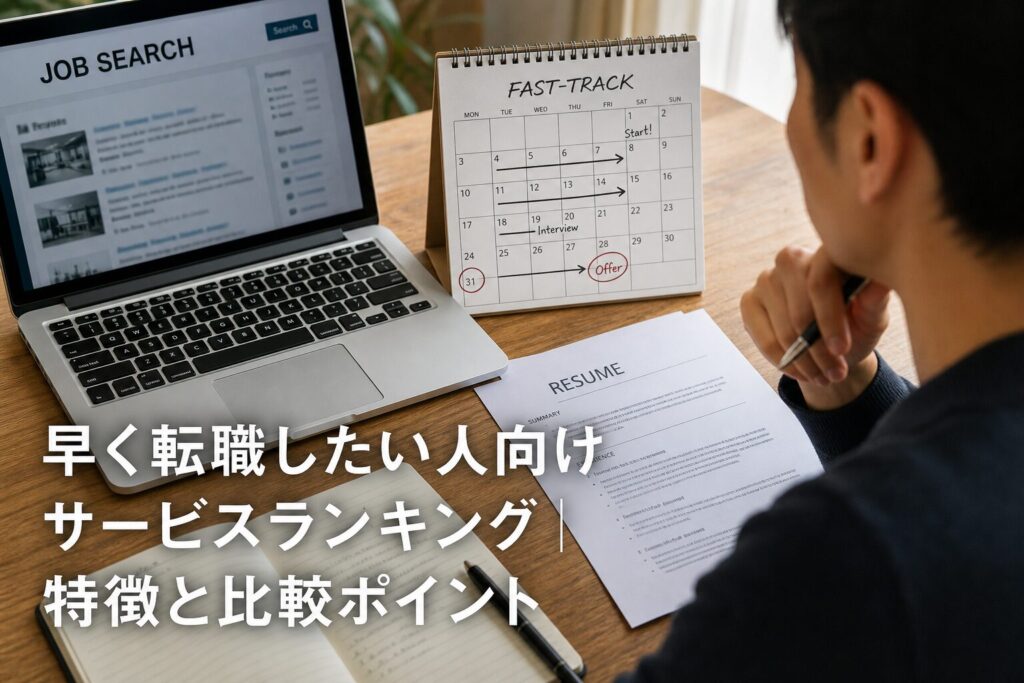 早く転職したい人向けサービスランキング｜特徴と比較ポイントのアイキャッチ画像