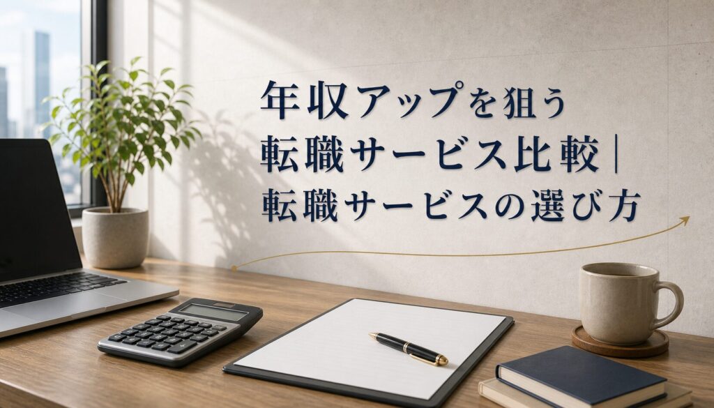 年収アップを狙う転職サービス比較｜転職サービスの選び方のアイキャッチ画像