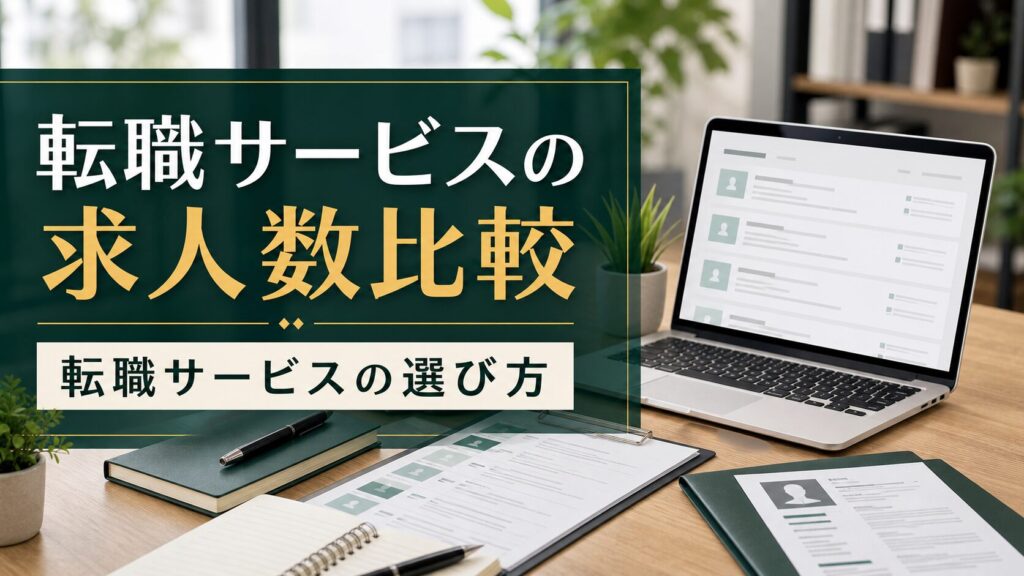 転職サービスの求人数比較｜転職サービスの選び方のアイキャッチ画像