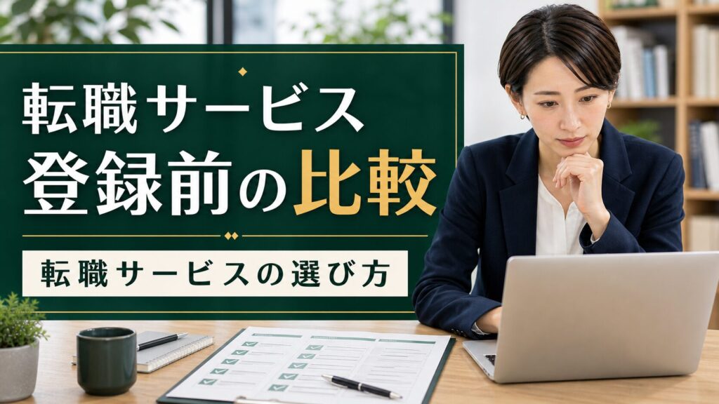 転職サービス登録前の比較｜転職サービスの選び方のアイキャッチ画像