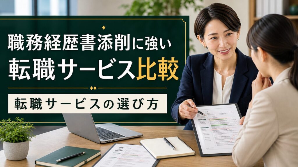 職務経歴書添削に強い転職サービス比較｜転職サービスの選び方のアイキャッチ画像