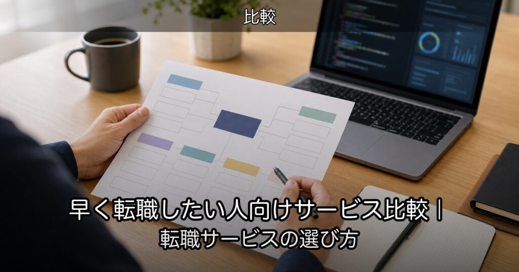 早く転職したい人向けサービス比較｜転職サービスの選び方
