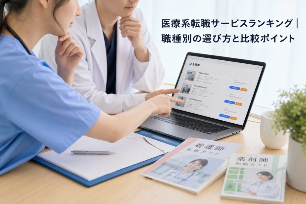 医療系転職サービスランキング｜職種別の選び方と比較ポイントのアイキャッチ画像