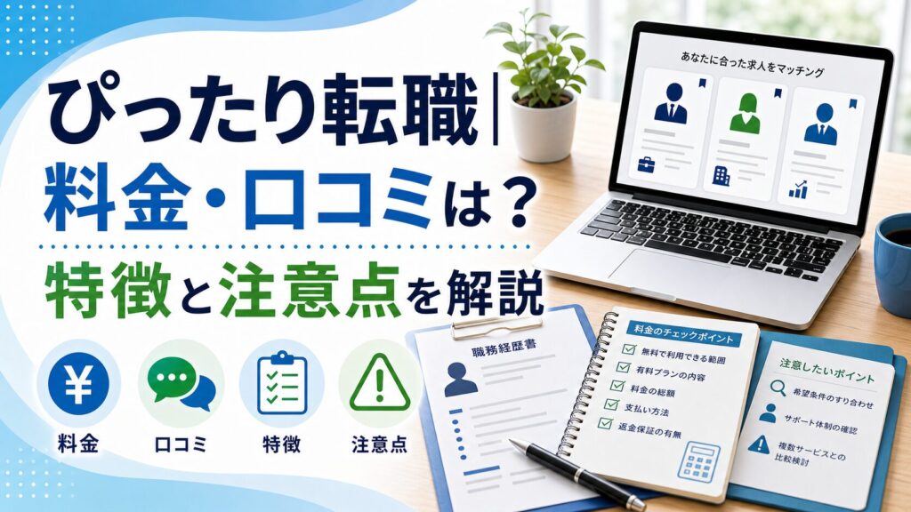 ぴったり転職｜料金・口コミは？特徴と注意点を解説のアイキャッチ画像