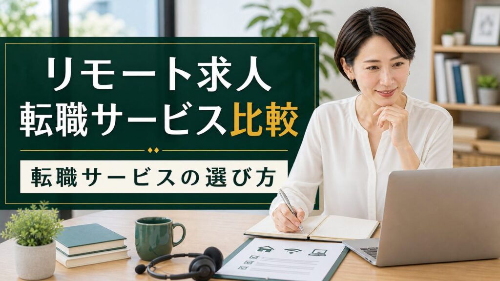リモート求人転職サービス比較｜転職サービスの選び方のアイキャッチ画像