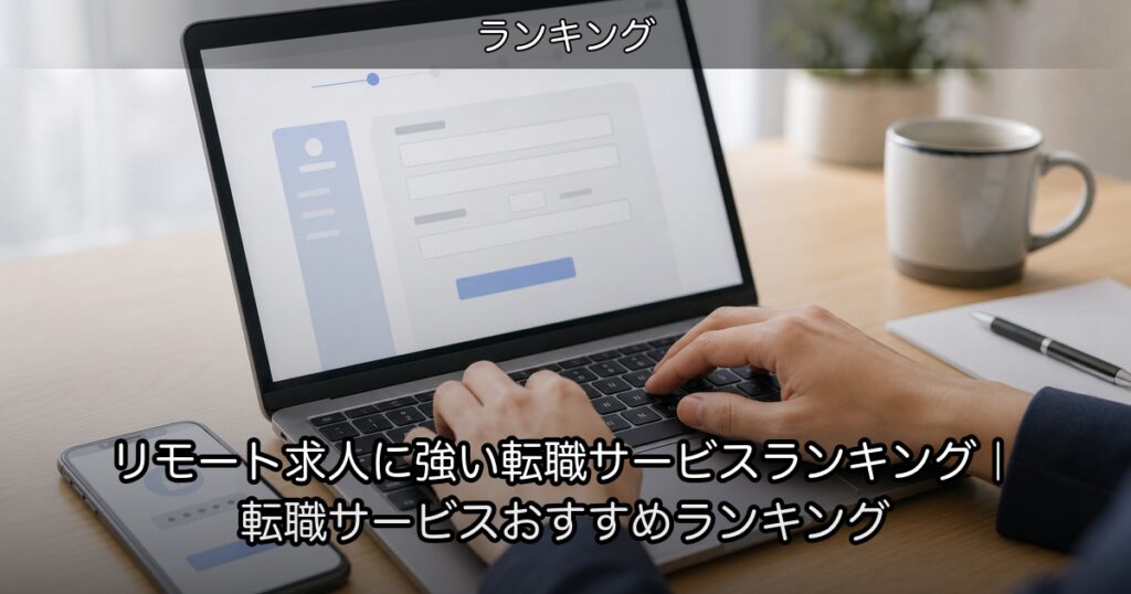 リモート求人に強い転職サービスランキング｜転職サービスおすすめランキング