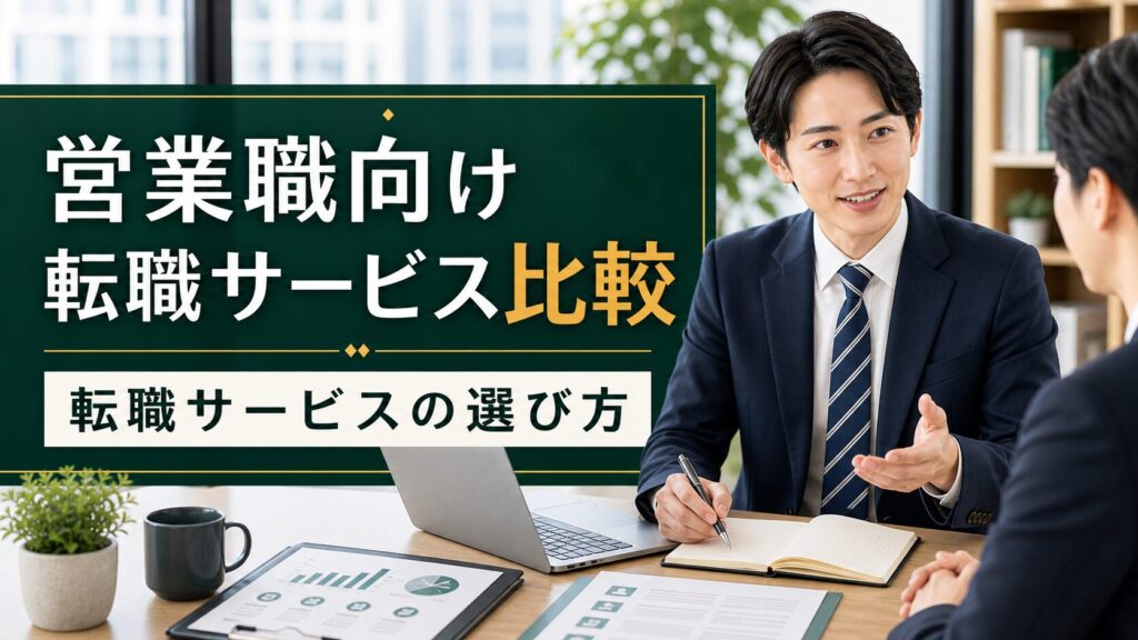 営業職向け転職サービス比較｜転職サービスの選び方のアイキャッチ画像