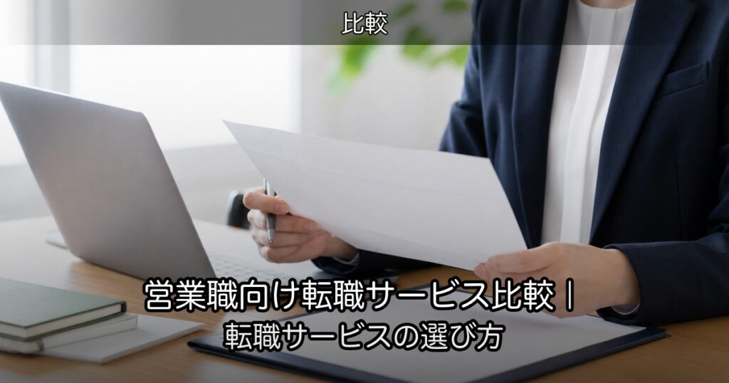 営業職向け転職サービス比較｜転職サービスの選び方