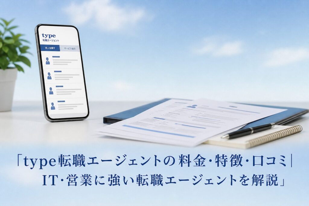 type転職エージェントの料金・特徴・口コミ｜IT・営業に強い転職エージェントを解説のアイキャッチ画像