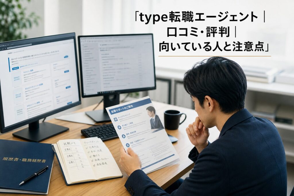 type転職エージェント｜口コミ・評判｜向いている人と注意点のアイキャッチ画像