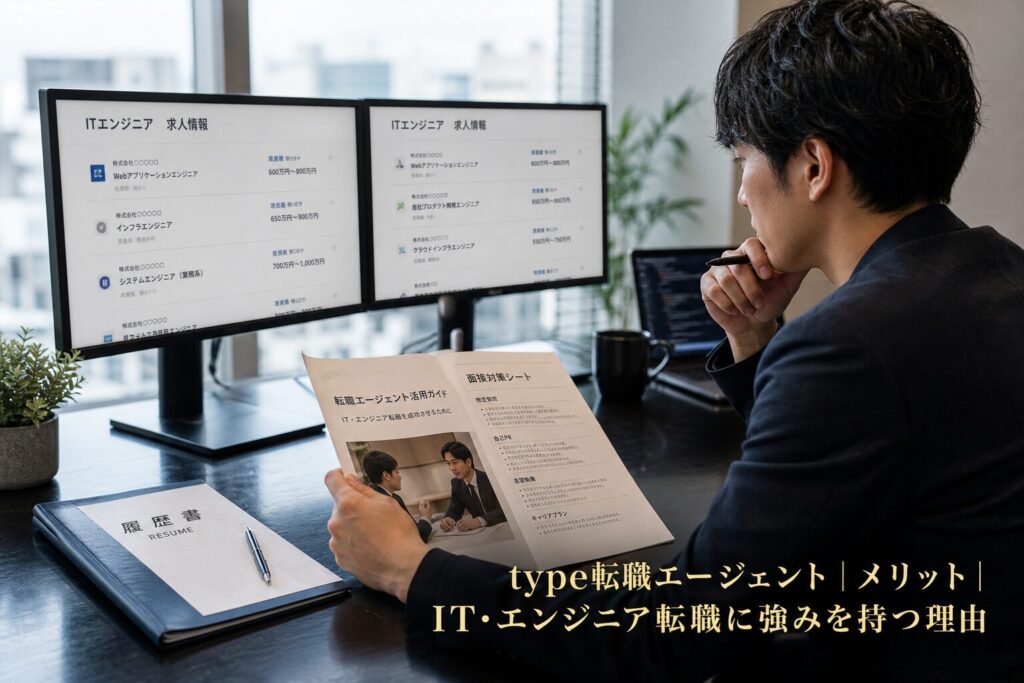 type転職エージェント｜メリット｜IT・エンジニア転職に強みを持つ理由のアイキャッチ画像