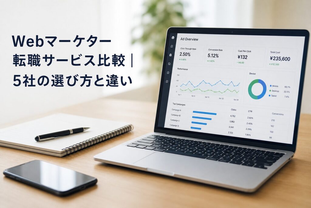Webマーケティング転職サービス比較｜転職サービスの選び方のアイキャッチ画像