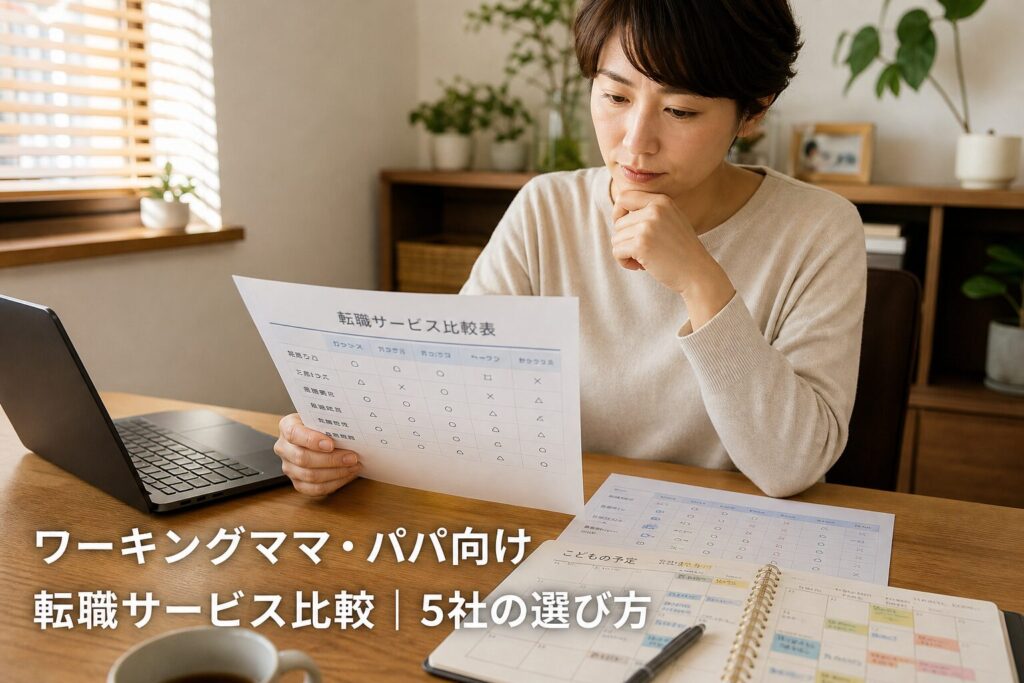 子育て世代向け転職サービス比較｜転職サービスの選び方のアイキャッチ画像