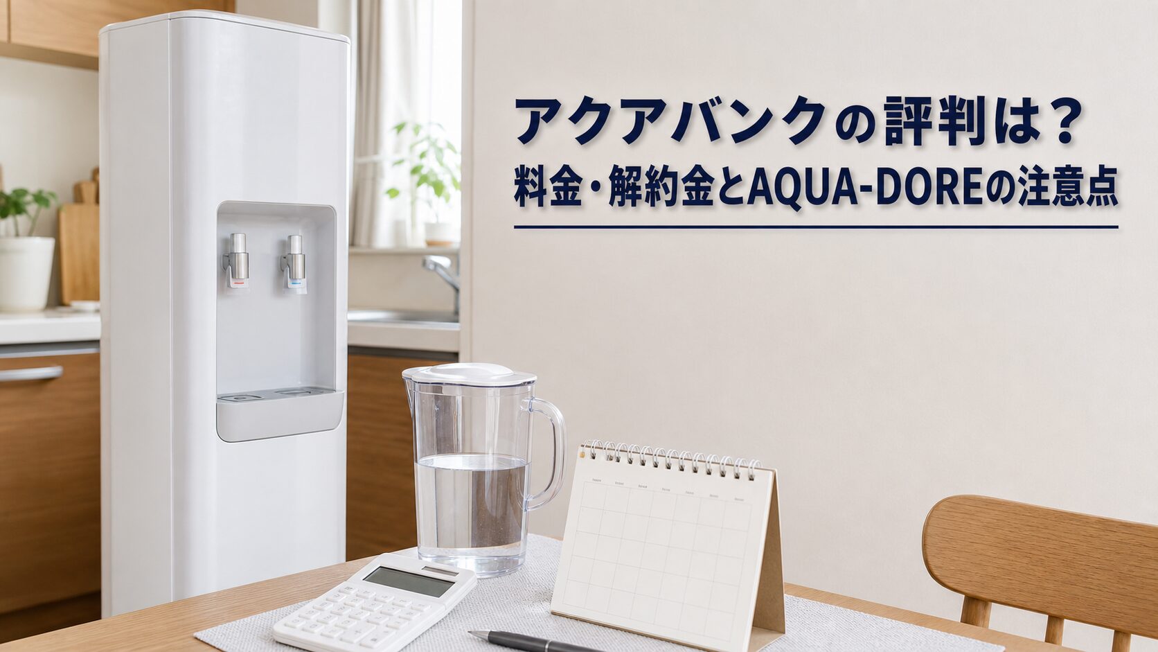 アクアバンクの評判とAQUA-DOREの料金・解約金を解説する記事