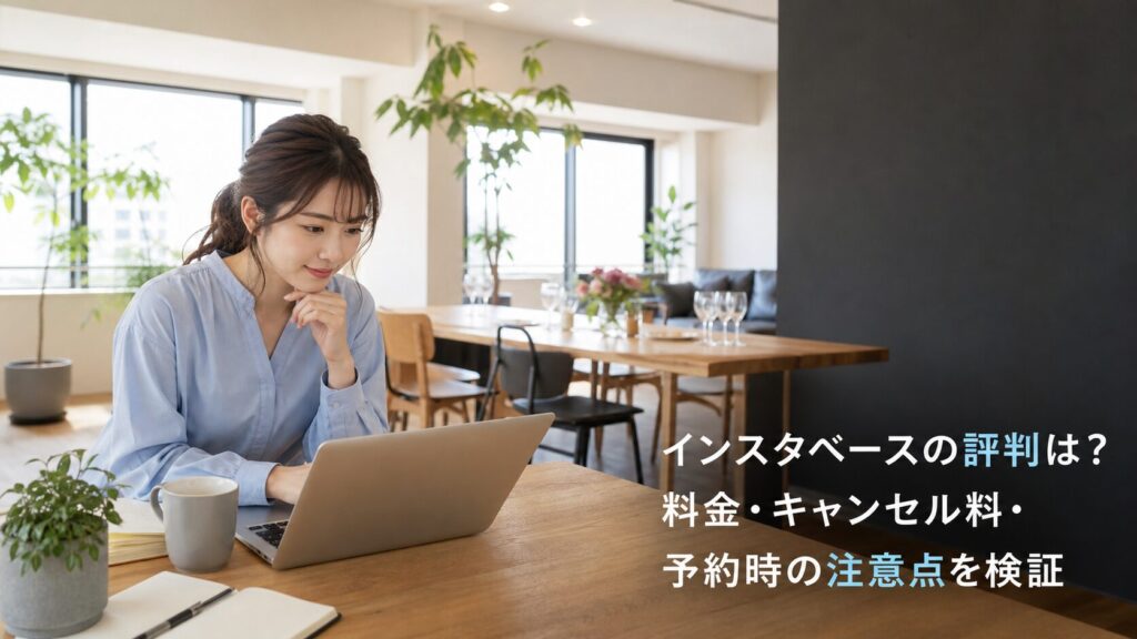 インスタベースの評判は？料金・キャンセル料・予約時の注意点を検証