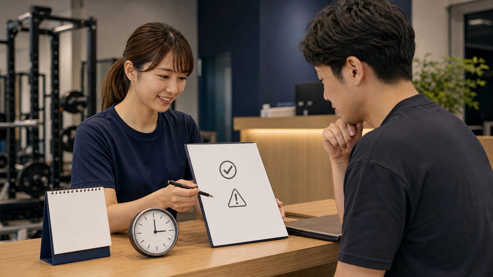 全額返金、予約変更、店頭での退会条件をスタッフと確認する利用者