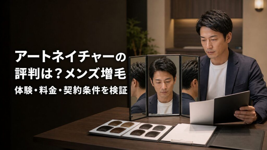 アートネイチャーの評判は？メンズ増毛体験・料金・契約条件を検証