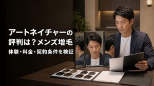 アートネイチャーの評判は？メンズ増毛体験・料金・契約条件を検証