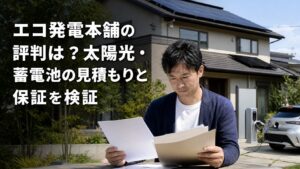 エコ発電本舗の評判は？太陽光・蓄電池の見積もりと保証を検証