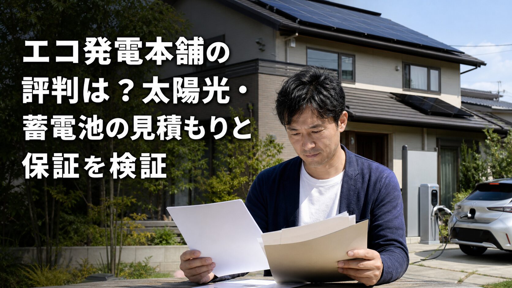 エコ発電本舗の評判は?太陽光・蓄電池の見積もりと保証を検証