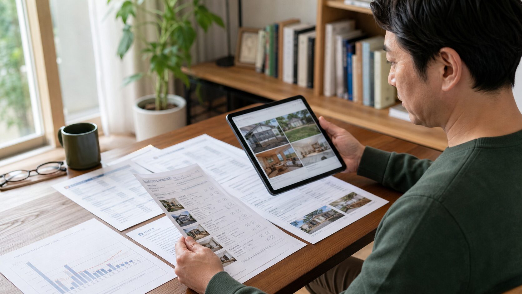 公式掲載の利用者事例と不動産会社の査定根拠を見比べる住宅所有者