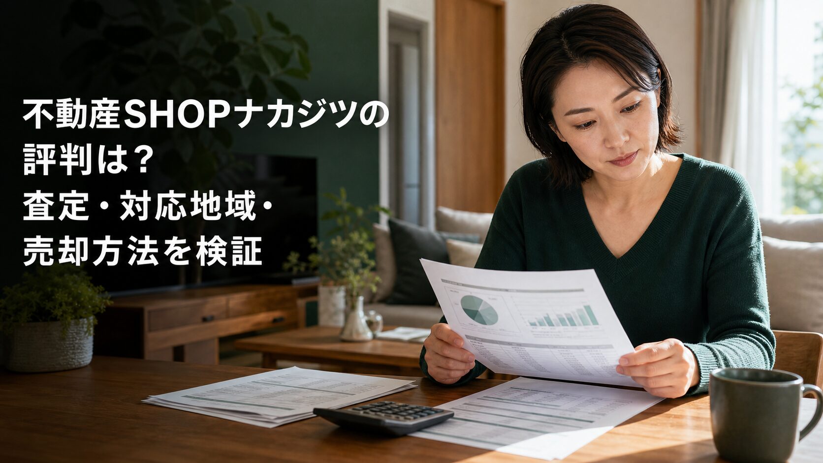 不動産SHOPナカジツの査定・対応地域・売却方法を資料で比較する住宅所有者