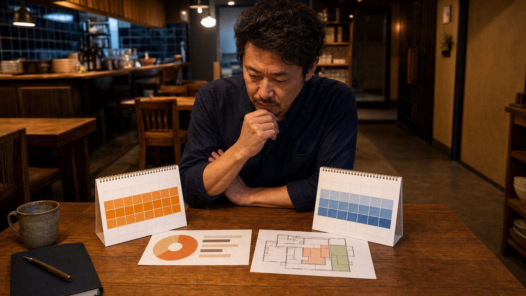 3年契約と60か月契約の途中終了負担を比較する飲食店オーナー