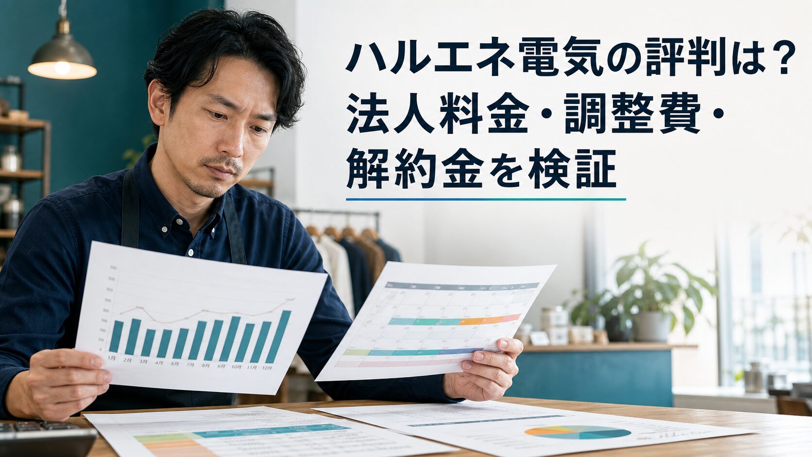 ハルエネ電気の法人料金・調整費・解約金を明細と契約期間で比較する事業者