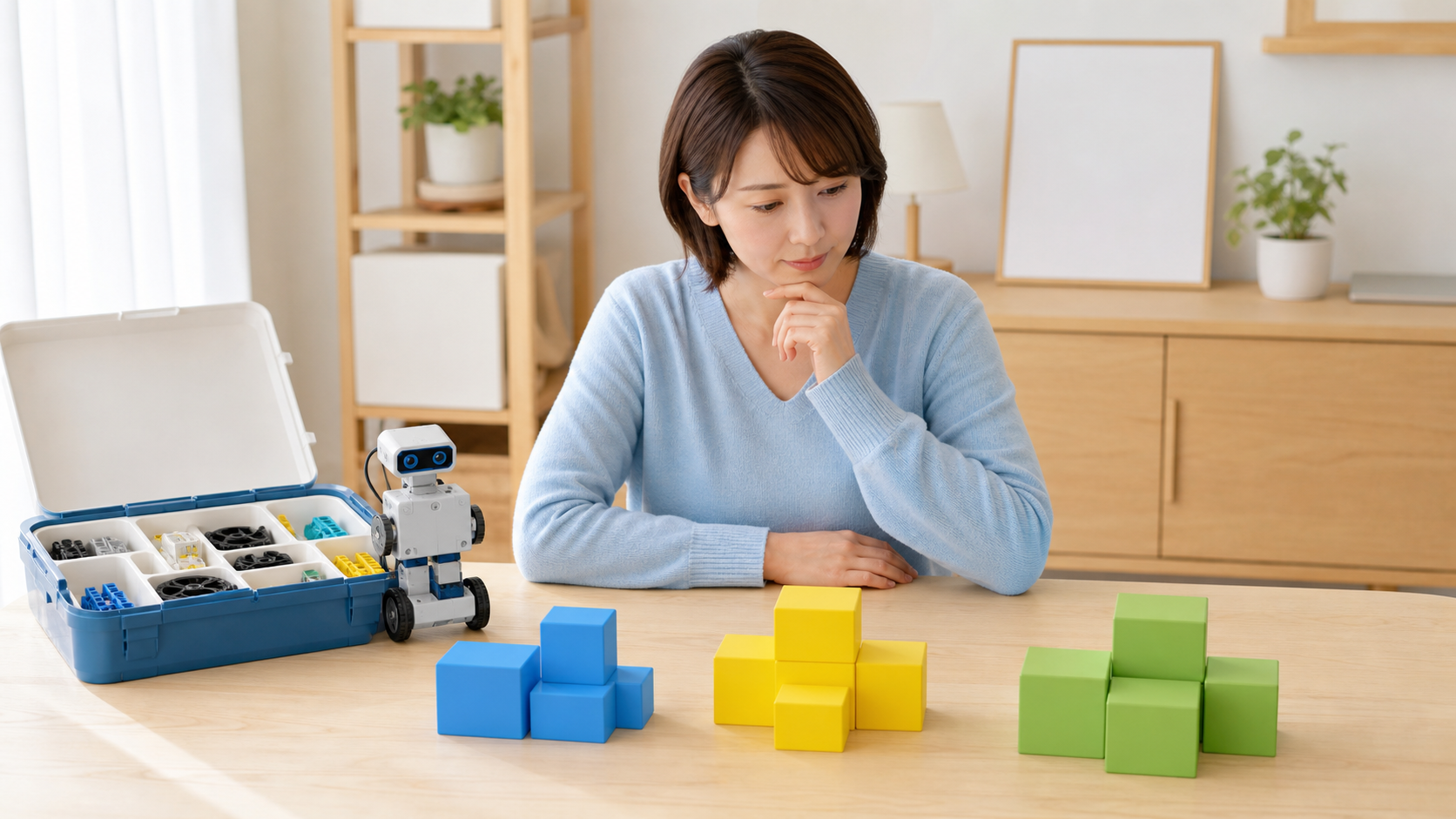 保護者がロボット教室の入会時・月額・進級時費用を比べるイメージ