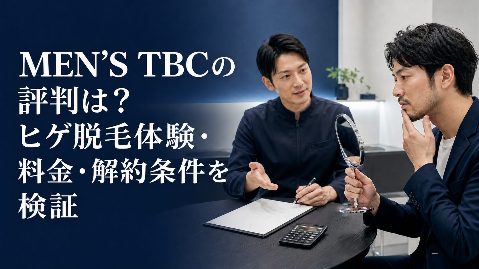 MEN’S TBCの評判は?ヒゲ脱毛体験・料金・解約条件を検証