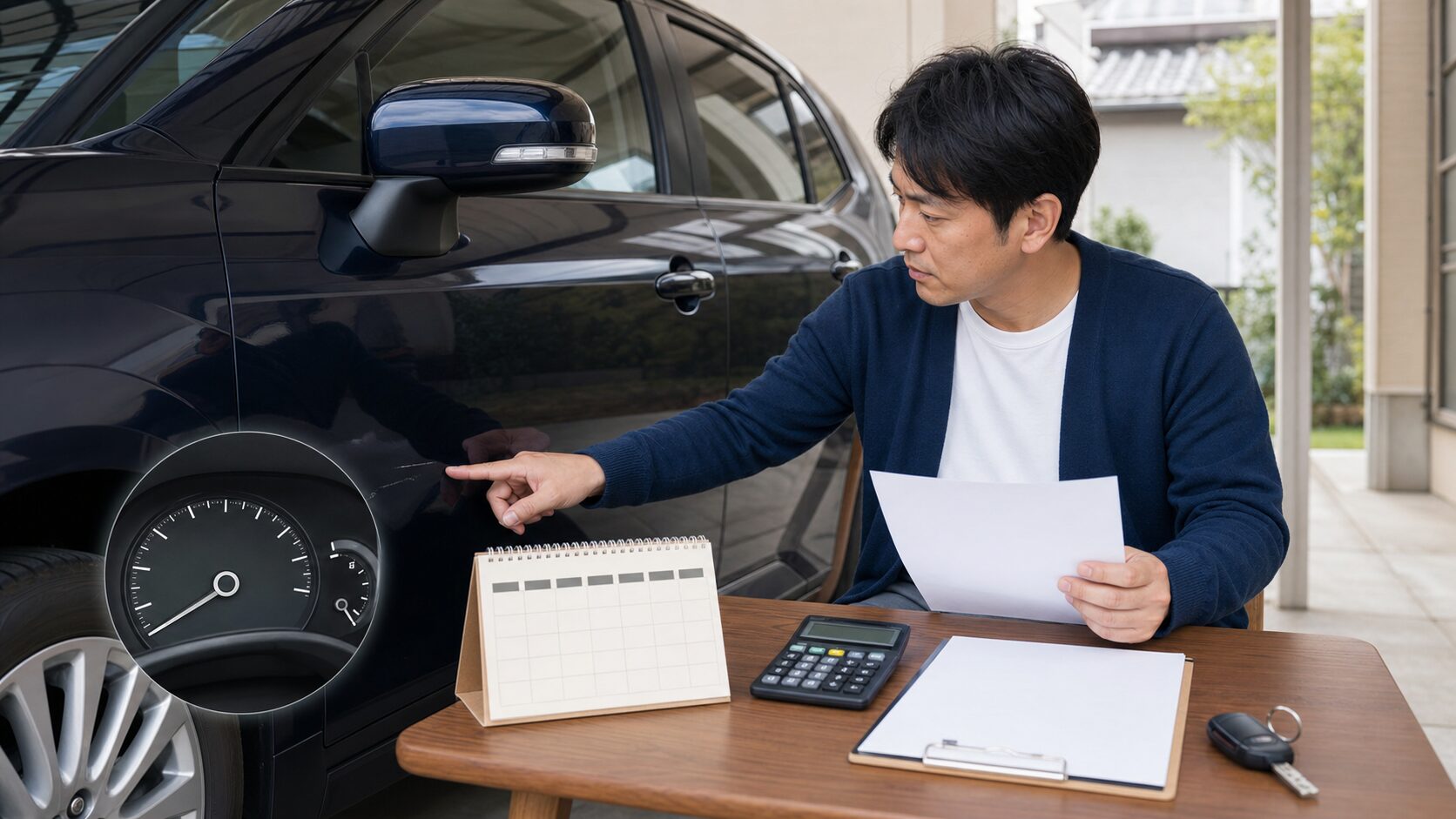 カーリースの残期間・走行距離・車体の傷を見て中途解約を検討する利用者
