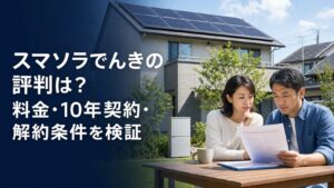 スマソラでんきの評判は？料金・10年契約・解約条件を検証